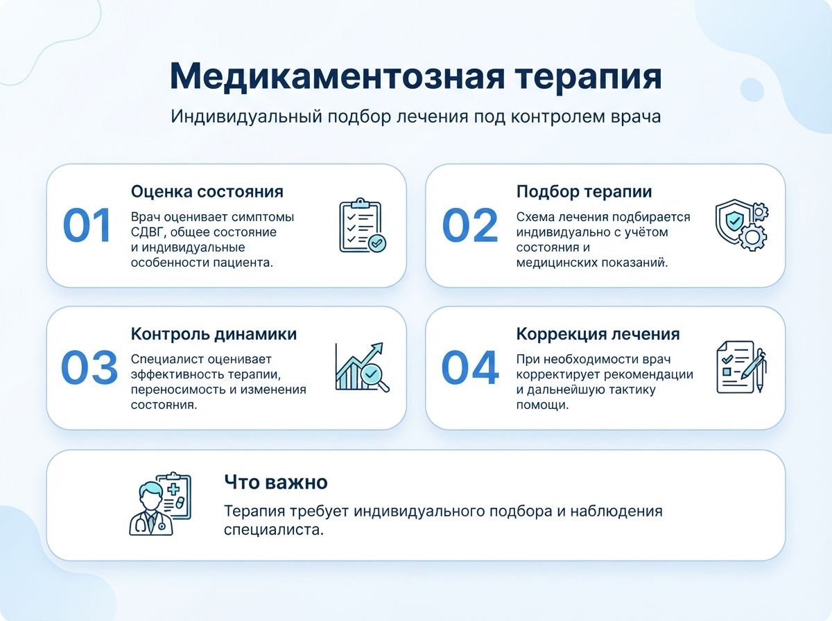 Лечение СДВГ в Алёшки у детей и взрослыхинфографика